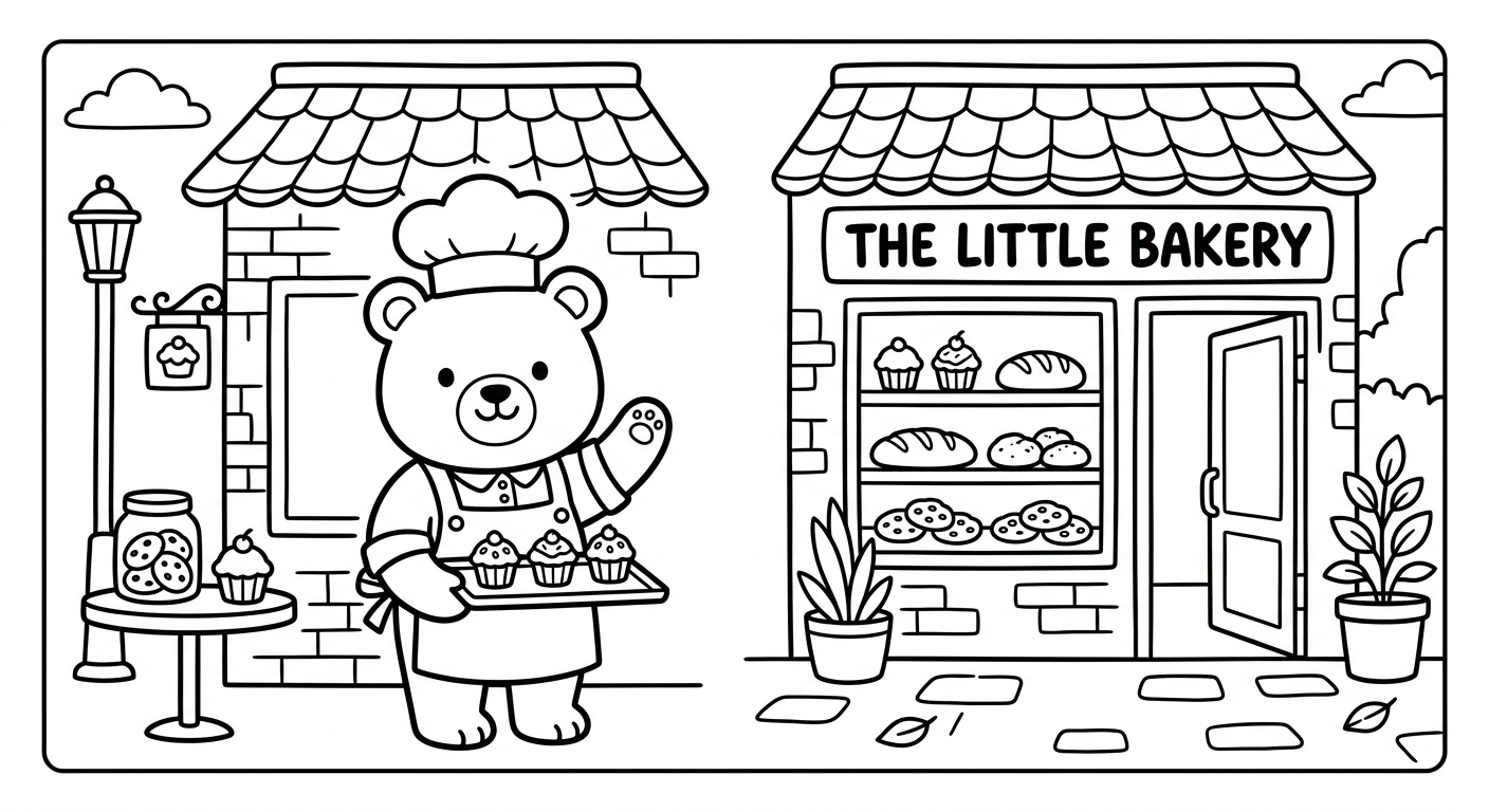 Sample coloring page from a Colorpreneur Kids book